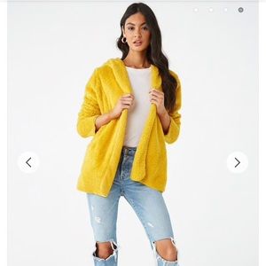 Mustard Faux Fur Jacket NWT